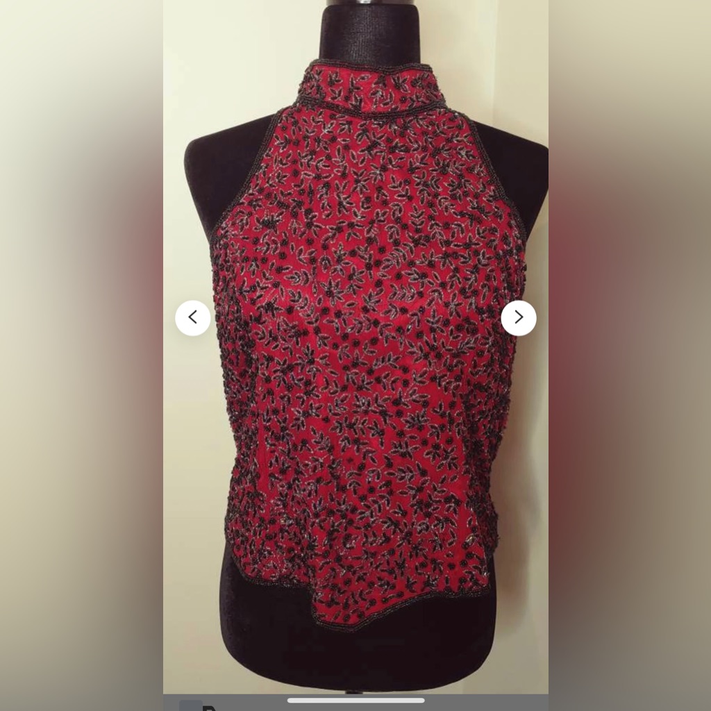 Vintage 1990 Evening Beaded Top
